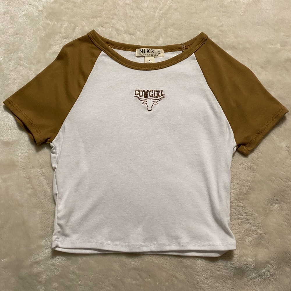 Nikxie cowboy cropped short sleeve
